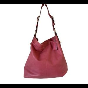 Coach Peyton Peony leather shoulder hobo bag  No 14502
